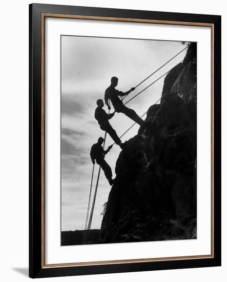 Rock Climbing Teenagers-null-Framed Photographic Print