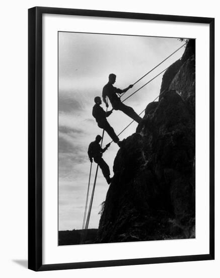 Rock Climbing Teenagers-null-Framed Photographic Print