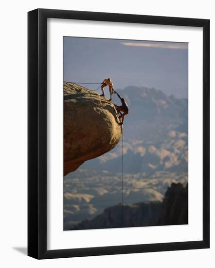 Rock Climbing-null-Framed Photographic Print