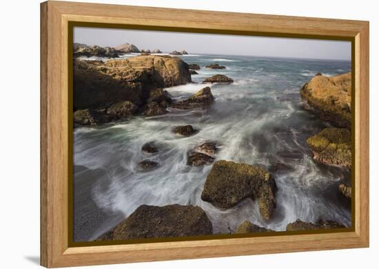 Rock Coast Near Point Lobos State Natural Reserve, Carmel by the Sea, California, Usa-Rainer Mirau-Framed Premier Image Canvas