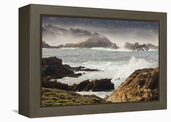 Rock Coast Near Point Lobos State Natural Reserve, Carmel by the Sea, California, Usa-Rainer Mirau-Framed Premier Image Canvas