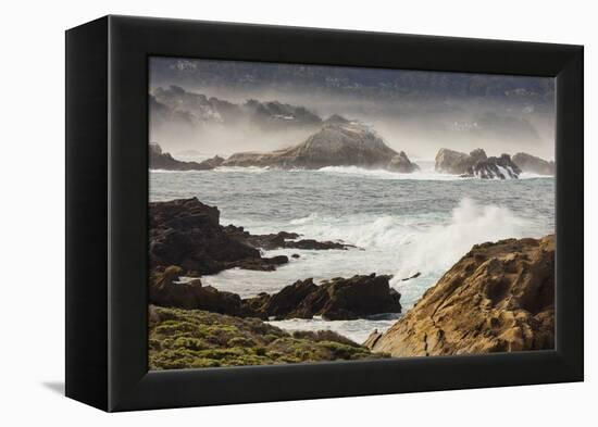 Rock Coast Near Point Lobos State Natural Reserve, Carmel by the Sea, California, Usa-Rainer Mirau-Framed Premier Image Canvas