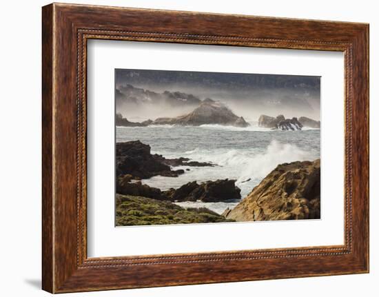 Rock Coast Near Point Lobos State Natural Reserve, Carmel by the Sea, California, Usa-Rainer Mirau-Framed Photographic Print