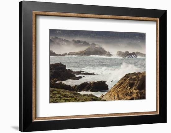 Rock Coast Near Point Lobos State Natural Reserve, Carmel by the Sea, California, Usa-Rainer Mirau-Framed Photographic Print