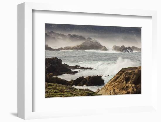 Rock Coast Near Point Lobos State Natural Reserve, Carmel by the Sea, California, Usa-Rainer Mirau-Framed Photographic Print