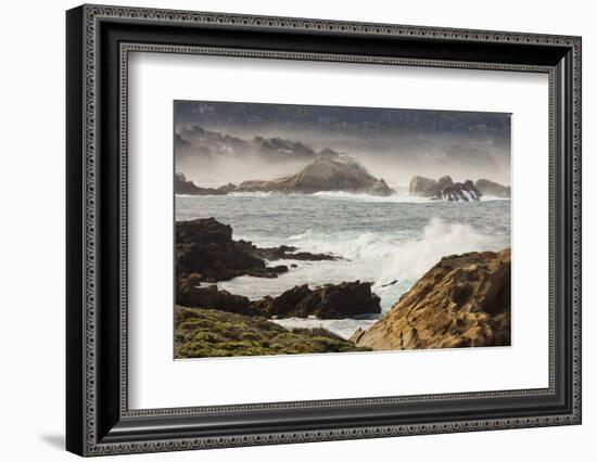 Rock Coast Near Point Lobos State Natural Reserve, Carmel by the Sea, California, Usa-Rainer Mirau-Framed Photographic Print