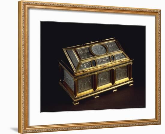 Rock Crystal and Enameled Silver-Gilt Coffer-null-Framed Giclee Print