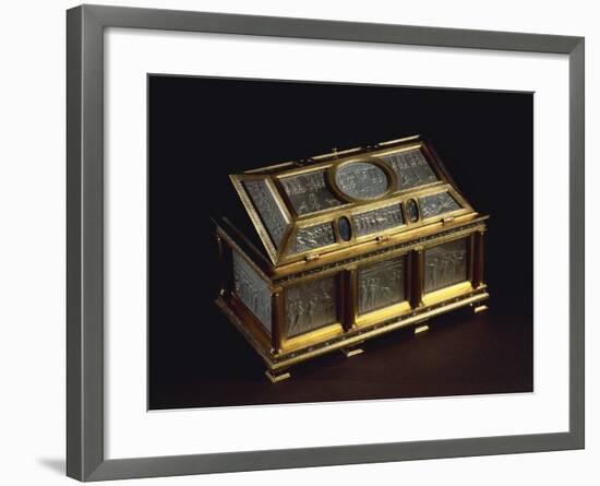 Rock Crystal and Enameled Silver-Gilt Coffer--Framed Giclee Print