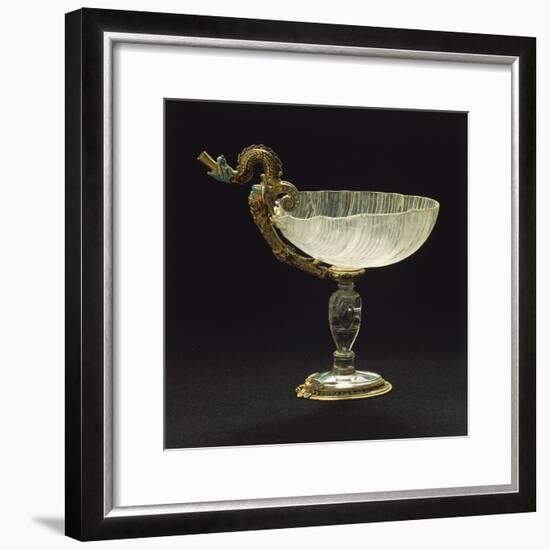 Rock Crystal Cup Set over Enameled Gold Stand-null-Framed Giclee Print