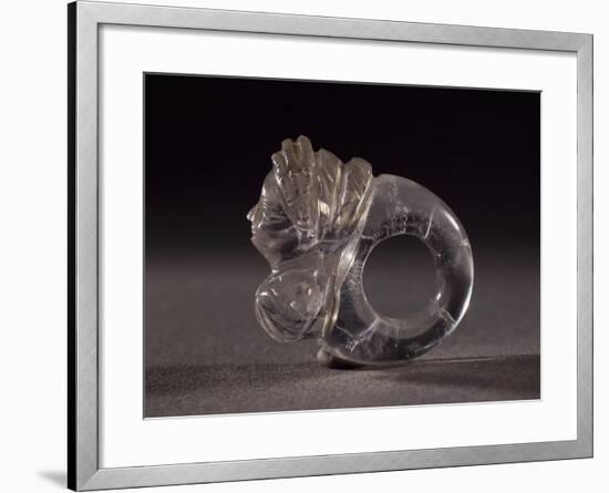 Rock Crystal Ring Decorated with Bust of Woman-null-Framed Giclee Print