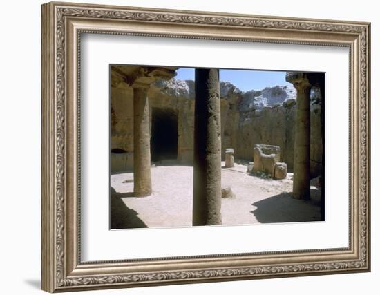 Rock-cut tombs in Nea Paphos, 4th century BC-Unknown-Framed Photographic Print