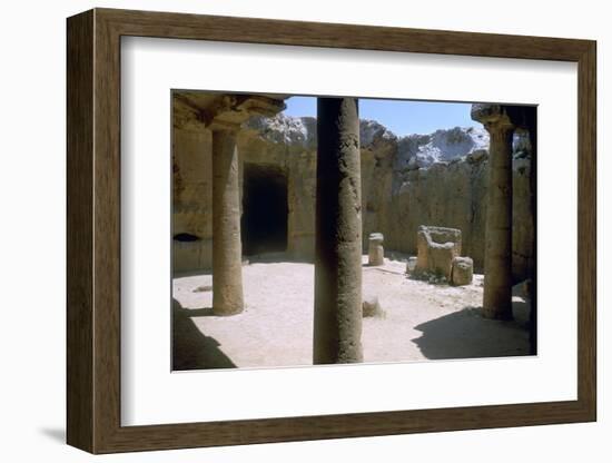 Rock-cut tombs in Nea Paphos, 4th century BC-Unknown-Framed Photographic Print