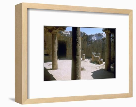 Rock-cut tombs in Nea Paphos, 4th century BC-Unknown-Framed Photographic Print