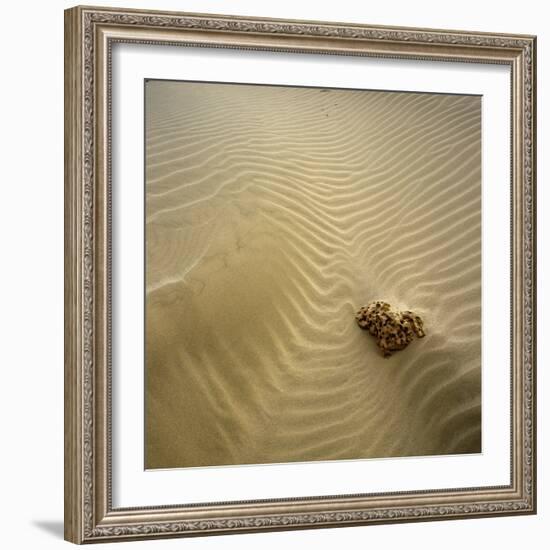 Rock Eroding in Desert Sand-Micha Pawlitzki-Framed Photographic Print