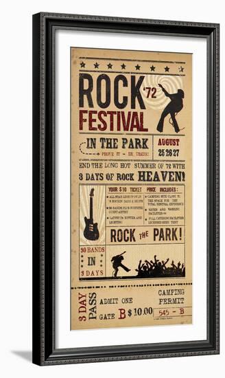 Rock Festival-The Vintage Collection-Framed Giclee Print