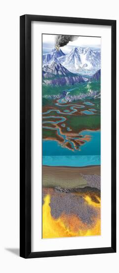 Rock Formation And Erosion Cycle-Jose Antonio-Framed Photographic Print