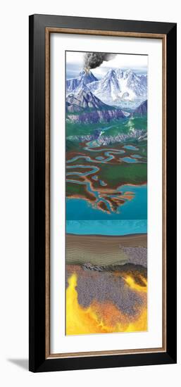 Rock Formation And Erosion Cycle-Jose Antonio-Framed Photographic Print