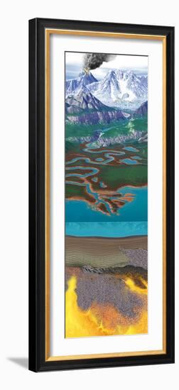 Rock Formation And Erosion Cycle-Jose Antonio-Framed Photographic Print