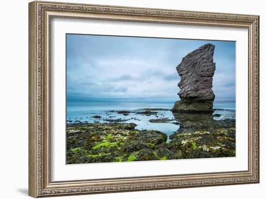 Rock Formation at Jurrassic Coast Beach in Dorset, UK, Long Exposure-Marcin Jucha-Framed Photographic Print