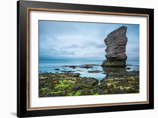Rock Formation at Jurrassic Coast Beach in Dorset, UK, Long Exposure-Marcin Jucha-Framed Photographic Print