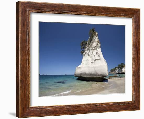 Rock Formation, Cathedral Cove, Coromandel Peninsula, North Island, New Zealand-David Wall-Framed Photographic Print