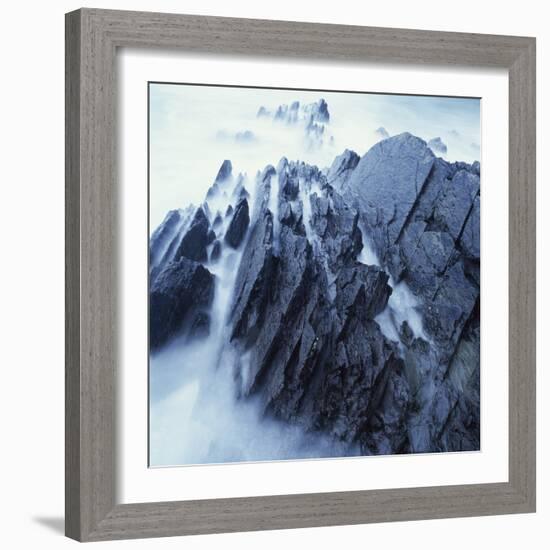 Rock Formation in Fog-Micha Pawlitzki-Framed Photographic Print