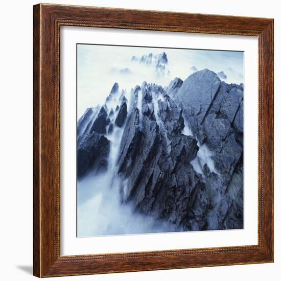 Rock Formation in Fog-Micha Pawlitzki-Framed Photographic Print