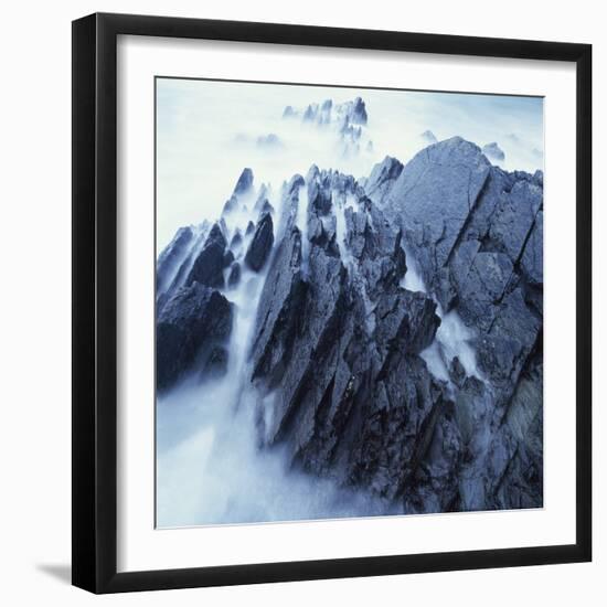 Rock Formation in Fog-Micha Pawlitzki-Framed Photographic Print