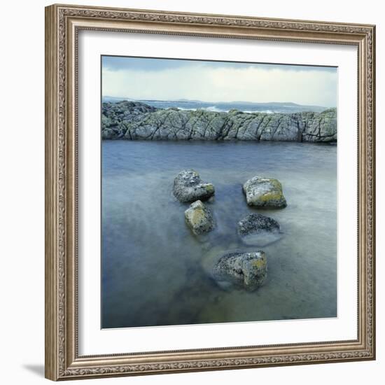 Rock Formation in Ocean-Micha Pawlitzki-Framed Photographic Print