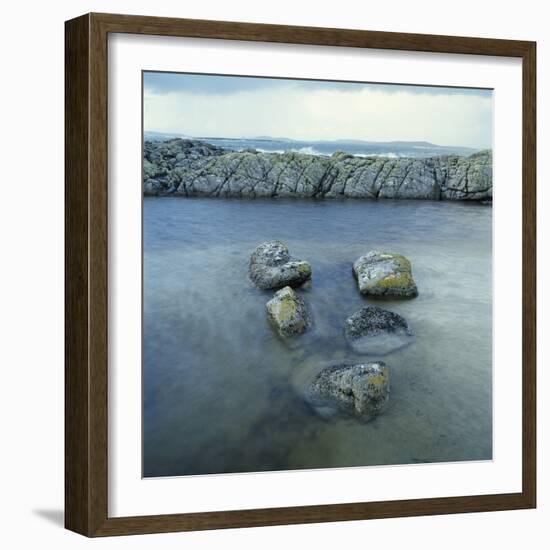 Rock Formation in Ocean-Micha Pawlitzki-Framed Photographic Print