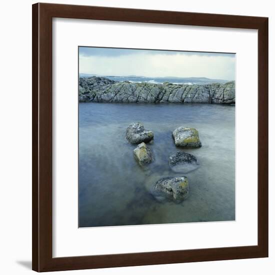 Rock Formation in Ocean-Micha Pawlitzki-Framed Photographic Print