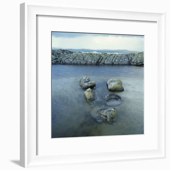 Rock Formation in Ocean-Micha Pawlitzki-Framed Photographic Print