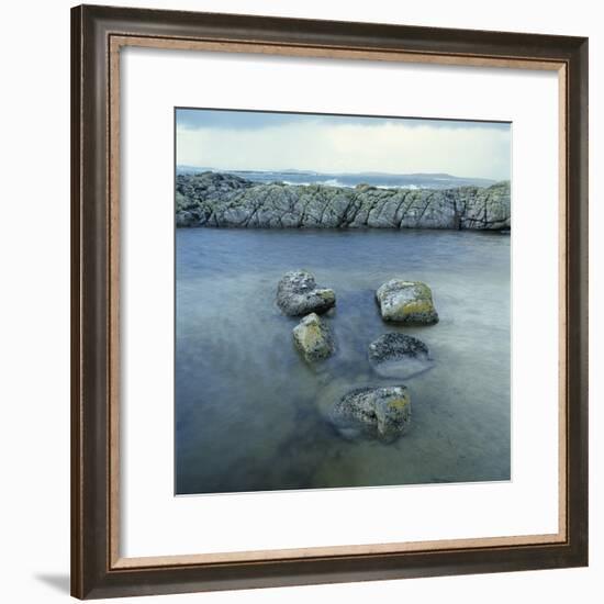 Rock Formation in Ocean-Micha Pawlitzki-Framed Photographic Print