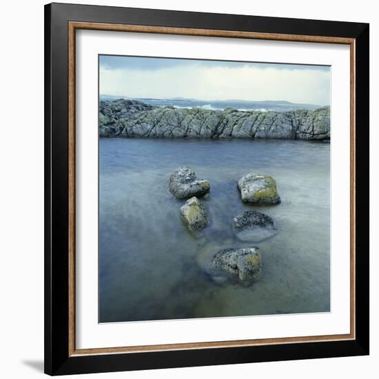 Rock Formation in Ocean-Micha Pawlitzki-Framed Photographic Print