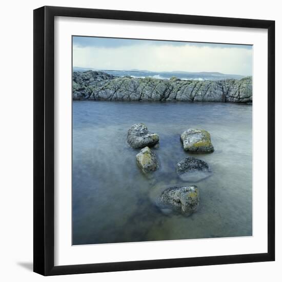 Rock Formation in Ocean-Micha Pawlitzki-Framed Photographic Print