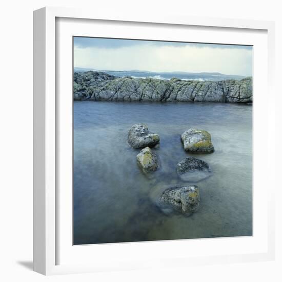 Rock Formation in Ocean-Micha Pawlitzki-Framed Photographic Print