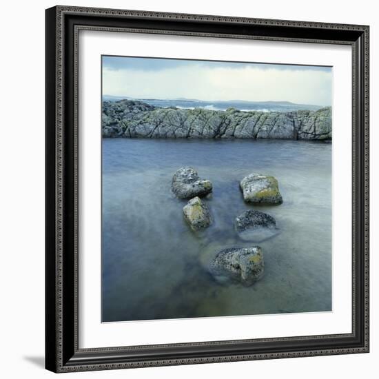 Rock Formation in Ocean-Micha Pawlitzki-Framed Photographic Print