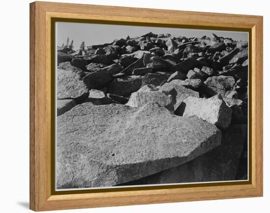 Rock Formation "Moraine Rocky Mountain National Park" Colorado 1933-1942-Ansel Adams-Framed Stretched Canvas