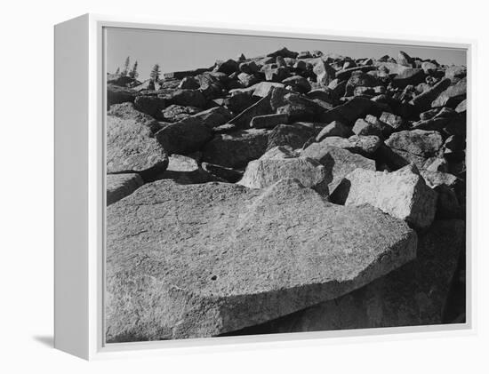 Rock Formation "Moraine Rocky Mountain National Park" Colorado 1933-1942-Ansel Adams-Framed Stretched Canvas