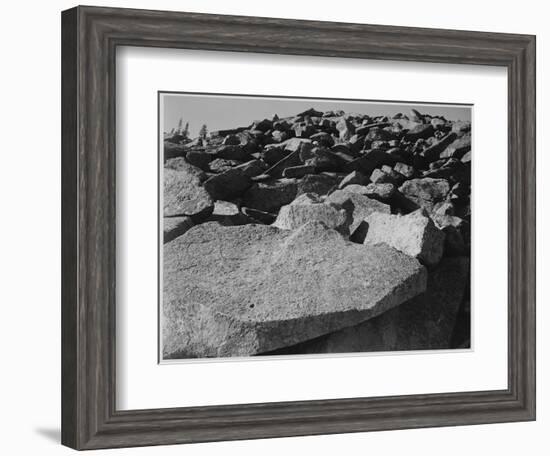 Rock Formation "Moraine Rocky Mountain National Park" Colorado 1933-1942-Ansel Adams-Framed Art Print