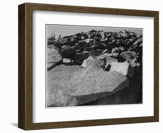 Rock Formation "Moraine Rocky Mountain National Park" Colorado 1933-1942-Ansel Adams-Framed Art Print