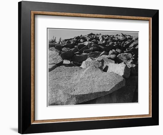 Rock Formation "Moraine Rocky Mountain National Park" Colorado 1933-1942-Ansel Adams-Framed Art Print