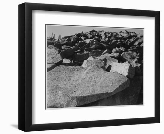 Rock Formation "Moraine Rocky Mountain National Park" Colorado 1933-1942-Ansel Adams-Framed Art Print