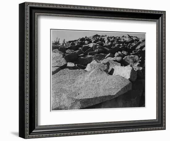 Rock Formation "Moraine Rocky Mountain National Park" Colorado 1933-1942-Ansel Adams-Framed Art Print