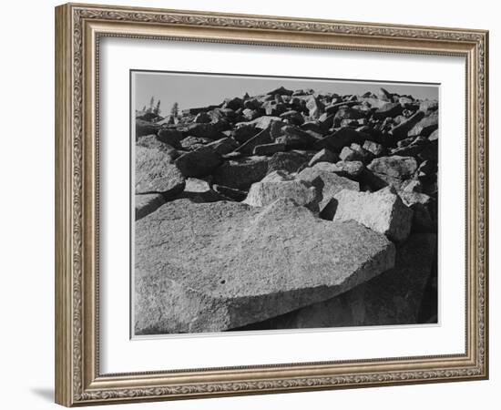 Rock Formation "Moraine Rocky Mountain National Park" Colorado 1933-1942-Ansel Adams-Framed Art Print