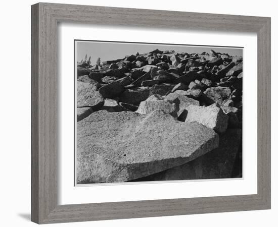 Rock Formation "Moraine Rocky Mountain National Park" Colorado 1933-1942-Ansel Adams-Framed Art Print