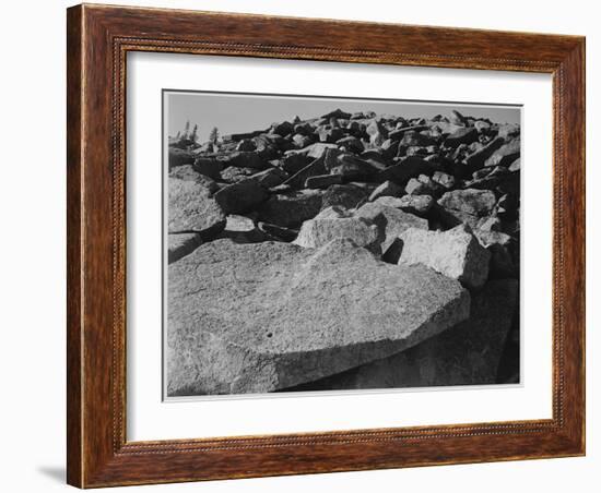 Rock Formation "Moraine Rocky Mountain National Park" Colorado 1933-1942-Ansel Adams-Framed Art Print