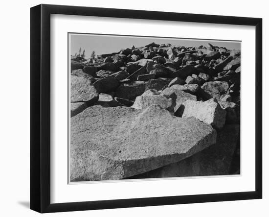 Rock Formation "Moraine Rocky Mountain National Park" Colorado 1933-1942-Ansel Adams-Framed Art Print