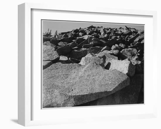 Rock Formation "Moraine Rocky Mountain National Park" Colorado 1933-1942-Ansel Adams-Framed Art Print