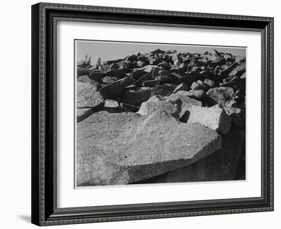 Rock Formation "Moraine Rocky Mountain National Park" Colorado 1933-1942-Ansel Adams-Framed Art Print